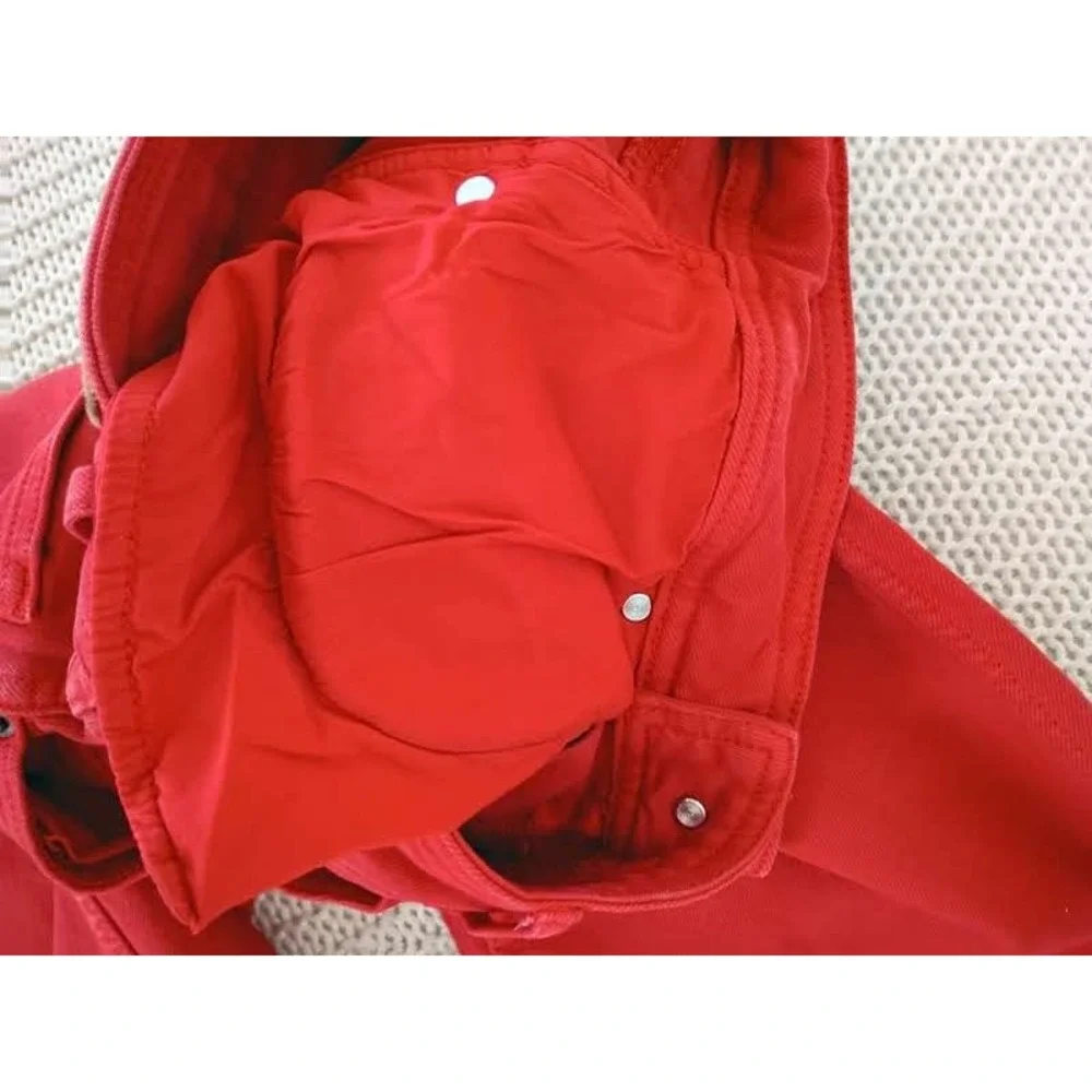 Sezane red denim